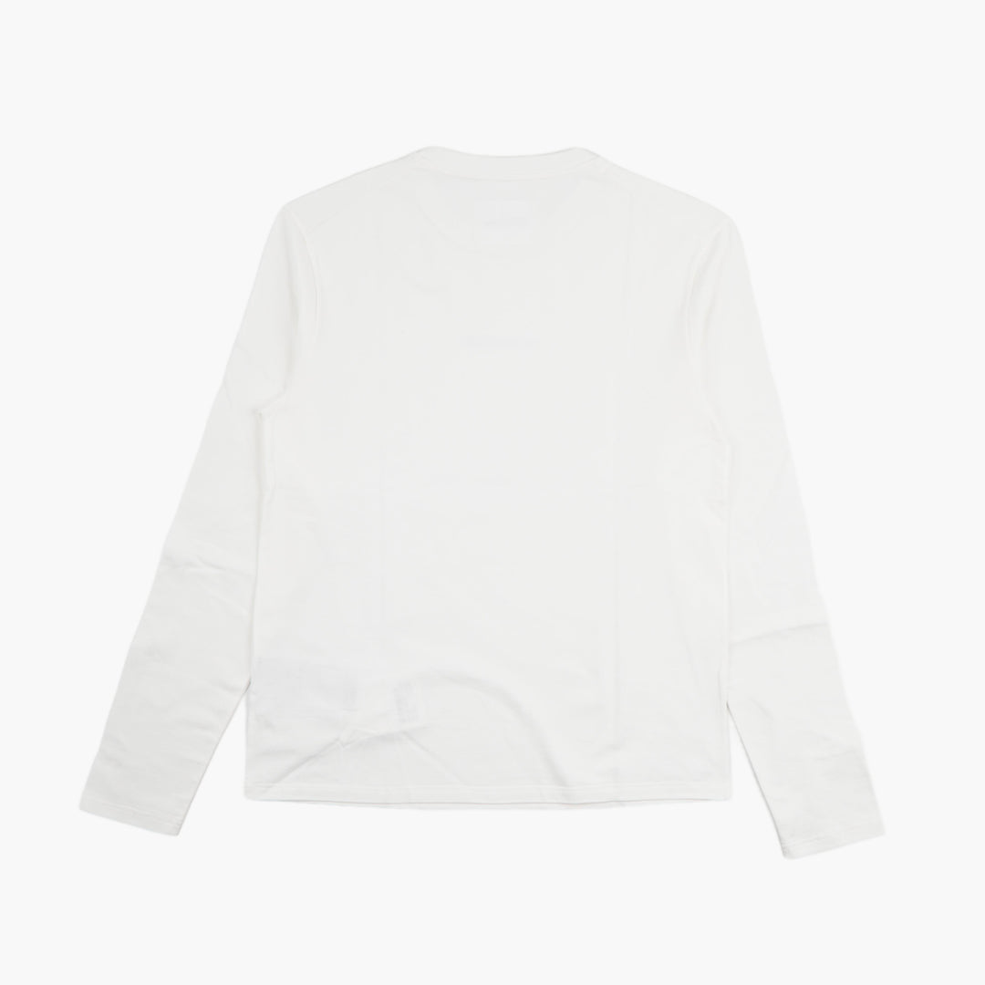 JIL SANDER Minimalist Long-Sleeve Shirt in Bianco