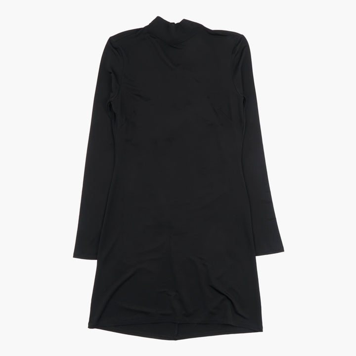 Stella McCartney Black Long-Sleeve Dress with High Neckline