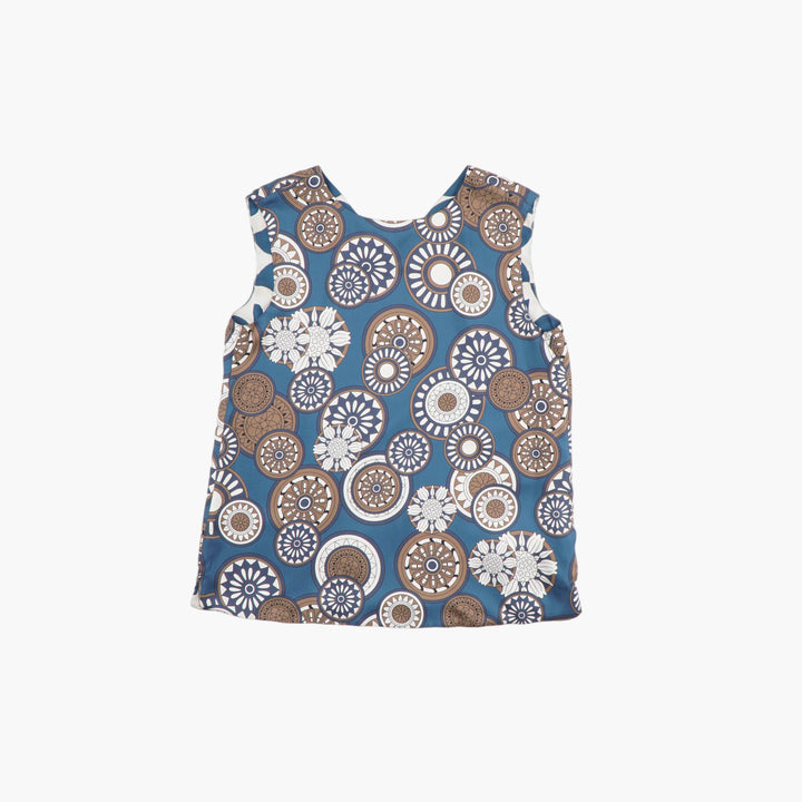 Max Mara Multicolour Sleeveless Top with Circular Pattern