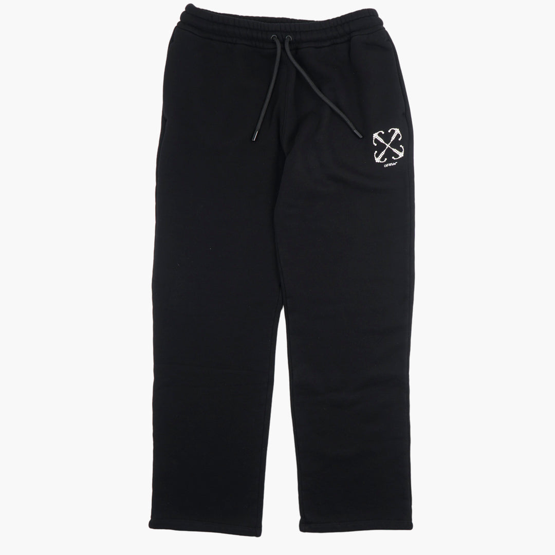 OFF-WHITE Signature Logo Sweatpants in Black