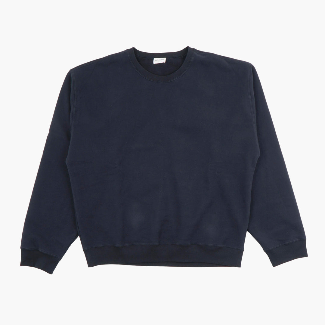 SAINT LAURENT Blue Minimalist Design Sweatshirt