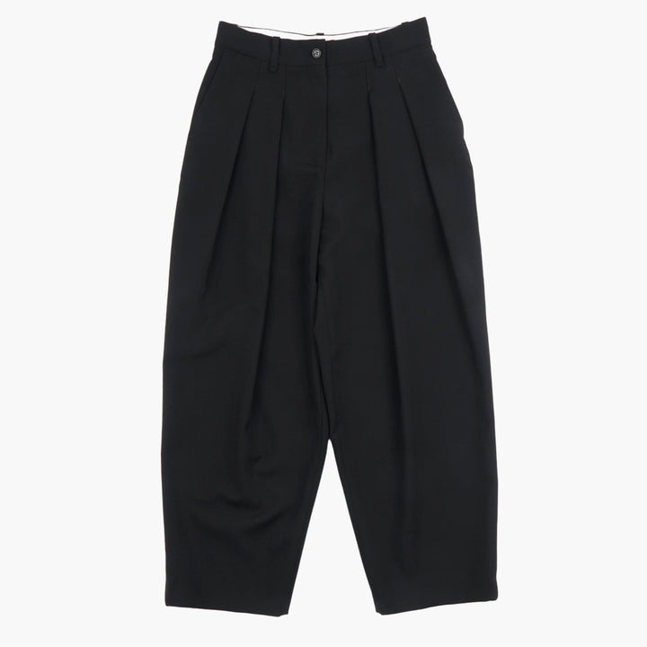 KENZO Classic Black Tailored Trousers with Pleated Front