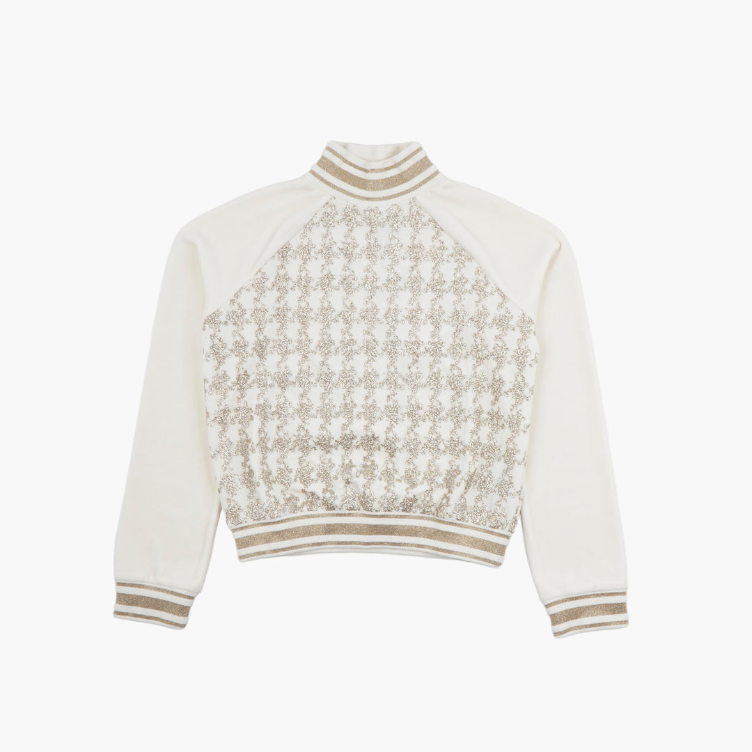 BALMAIN Embroidered Sweater in Ivory-Gold - Luxurious Pattern & High-Quality Fabric