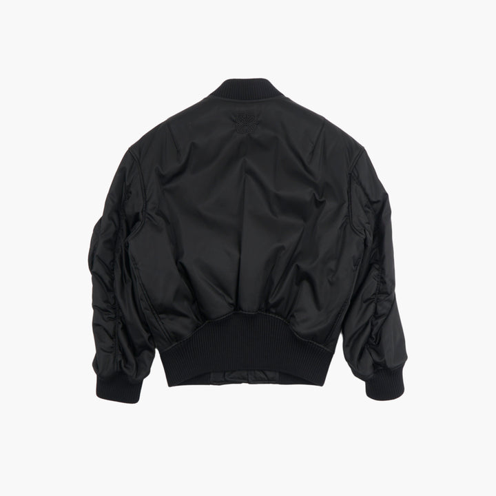 OFF-WHITE Black Bomber Jacket with Multiple Pockets