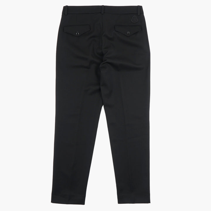 Moncler Men's Tailored Trousers - Sleek Black Minimalist Design with High-Quality Craftsmanship