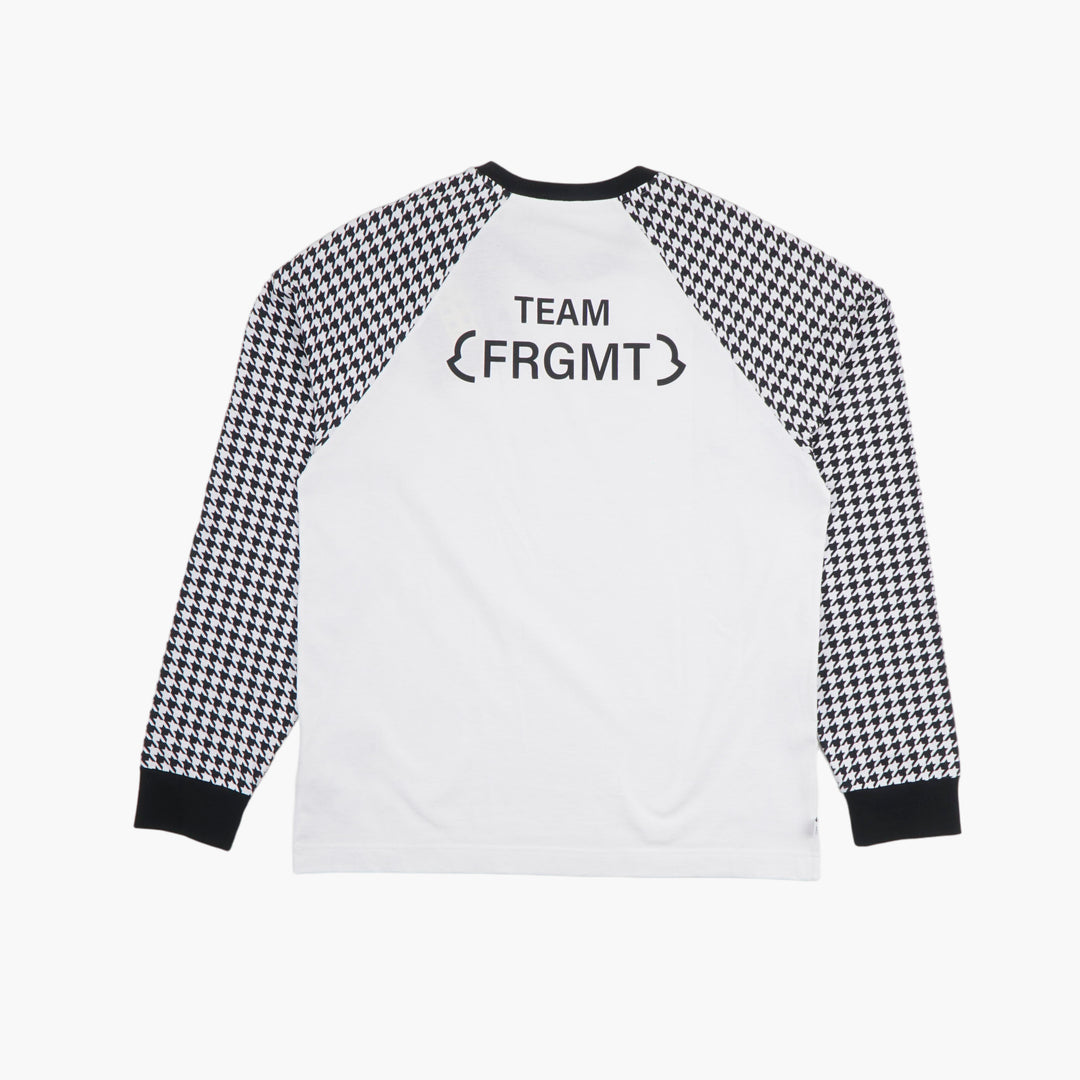 T-shirt a maniche lunghe Moncler Houndstooth in bianco