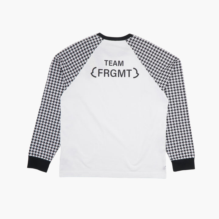 Moncler Houndstooth Long Sleeve T-shirt in White