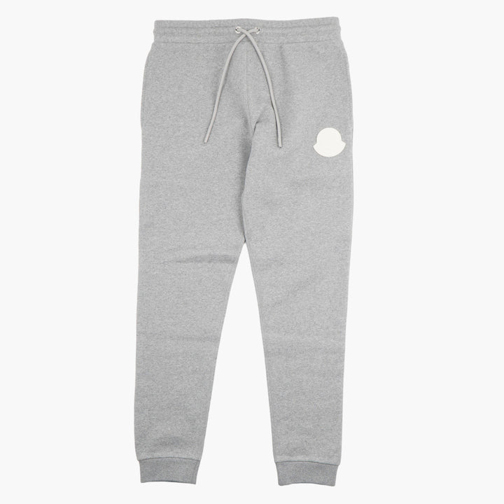 Moncler Grey Sweatpants with Logo Detail and Drawstring Waistband