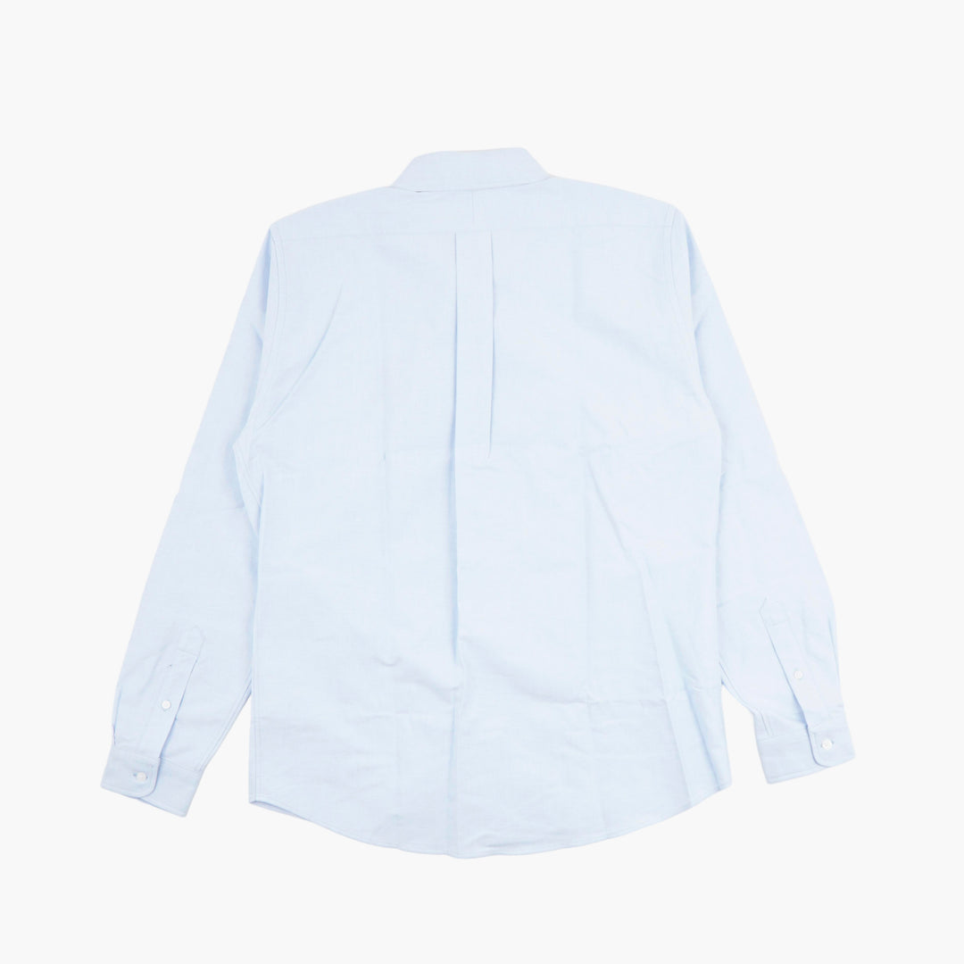 KENZO Light Blue-Multi Button-Up Shirt with Iconic Emblem