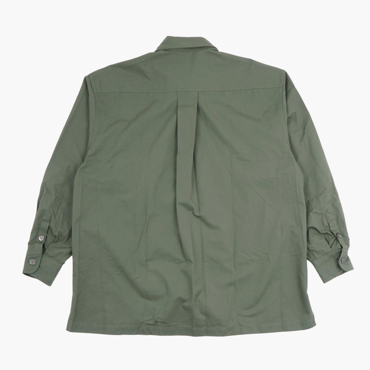 KENZO Men's Deep Green Button-Down Shirt with Embroidered Logo