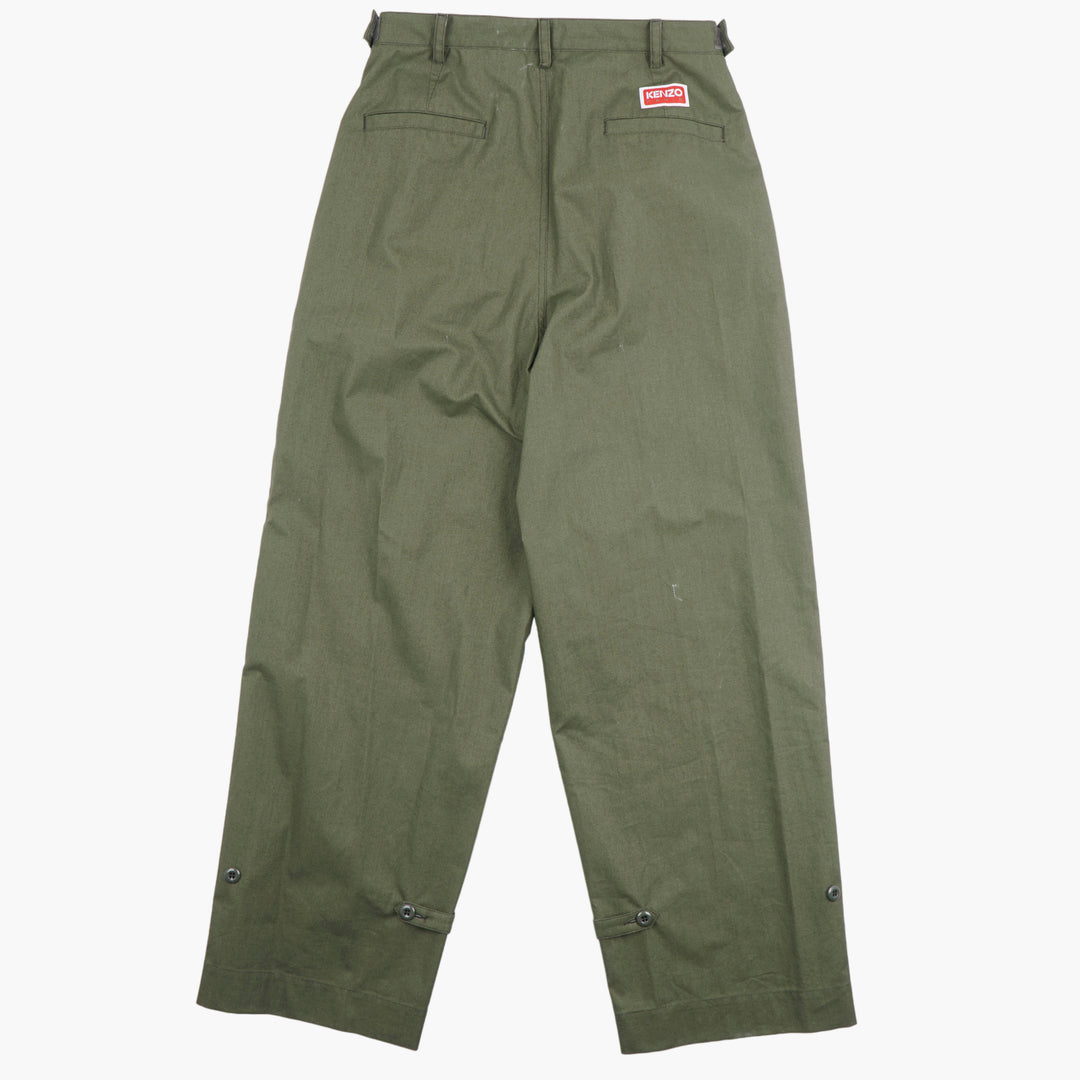 KENZO Stylish Green Trousers with Modern Versatile Design