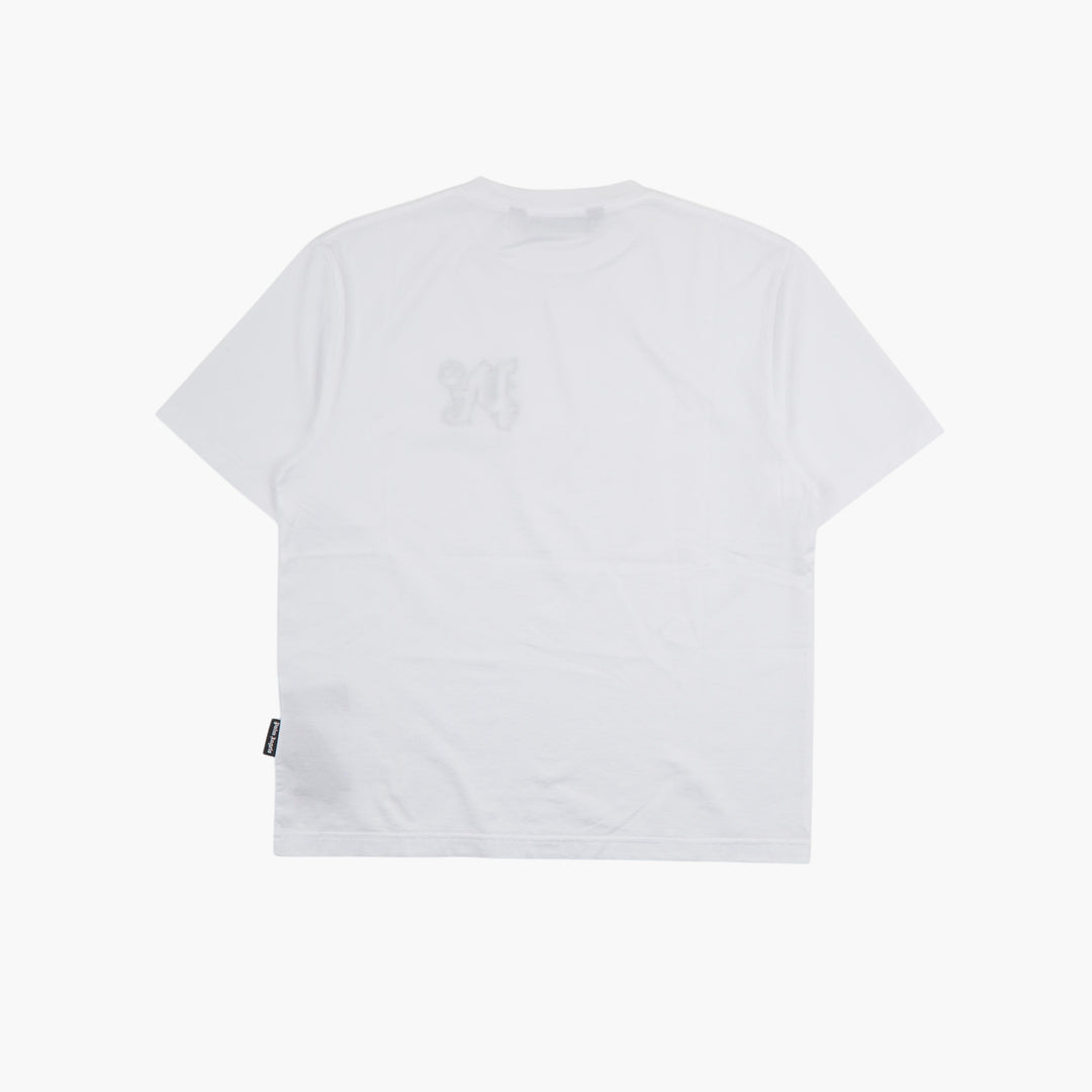 Palm Angels White T-Shirt with Bold Logo Design