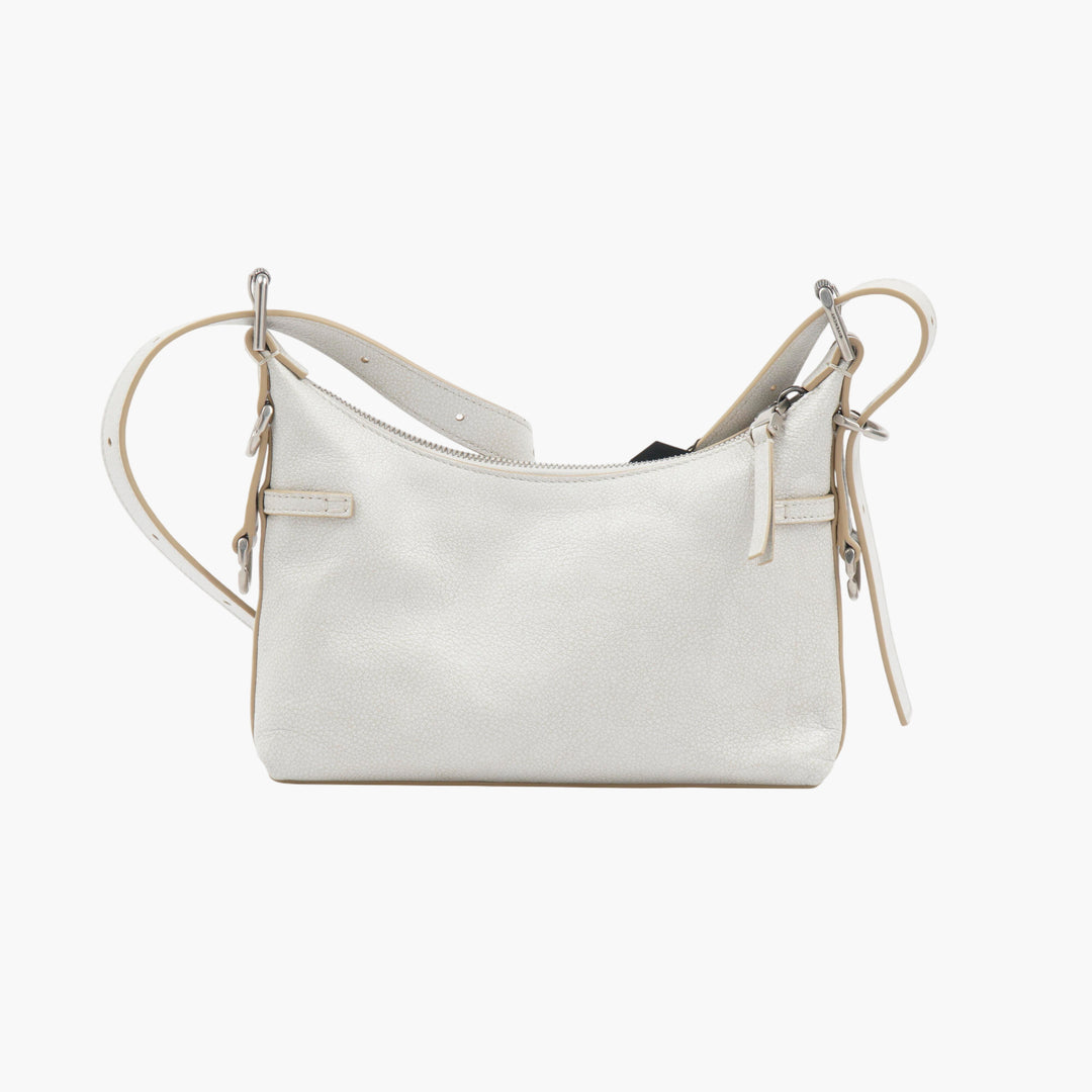 Givenchy Ivory-Silver Bag with Adjustable Straps and Buckle Detailing