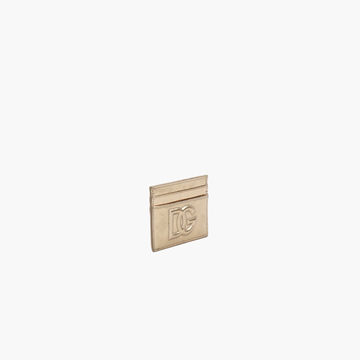 Dolce & Gabbana Oro Card Holder with Iconic DG Logo - Made in Italy