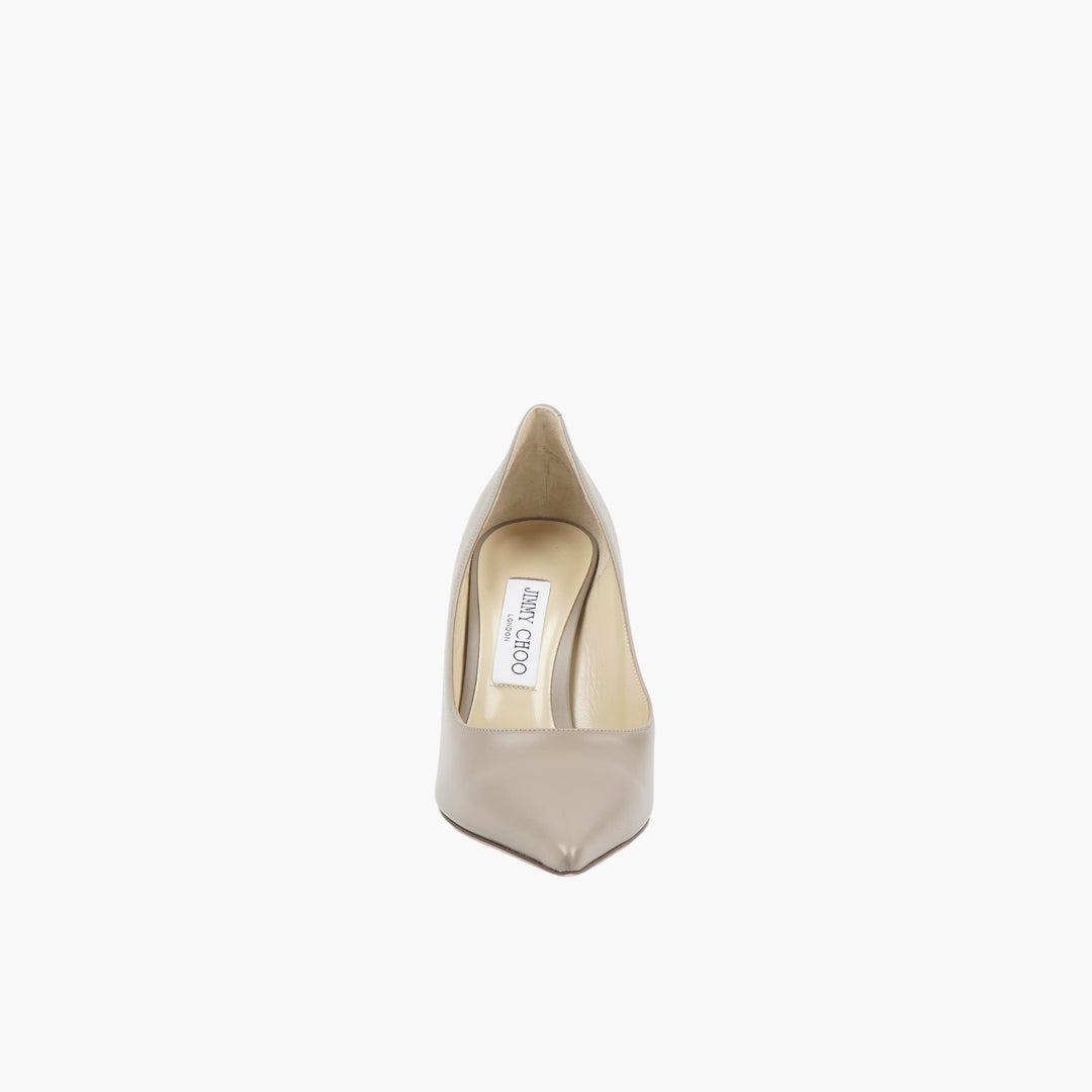 JIMMY CHOO Love Beige Leather Pumps - Eleganti tacchi a spillo con punta affilata