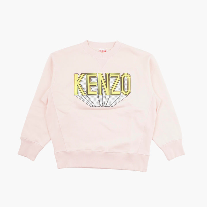 Felpa KENZO rosa-multicolore con design del logo iconico