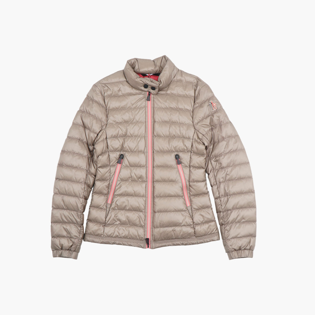 Moncler Beige Puffer Jacket with High-Quality Down Insulation