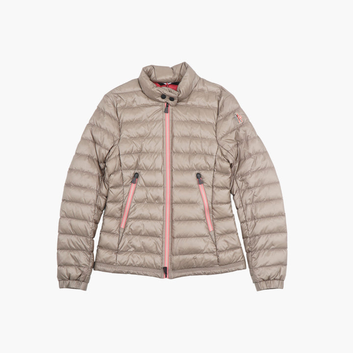 Moncler Beige Puffer Jacket with High-Quality Down Insulation