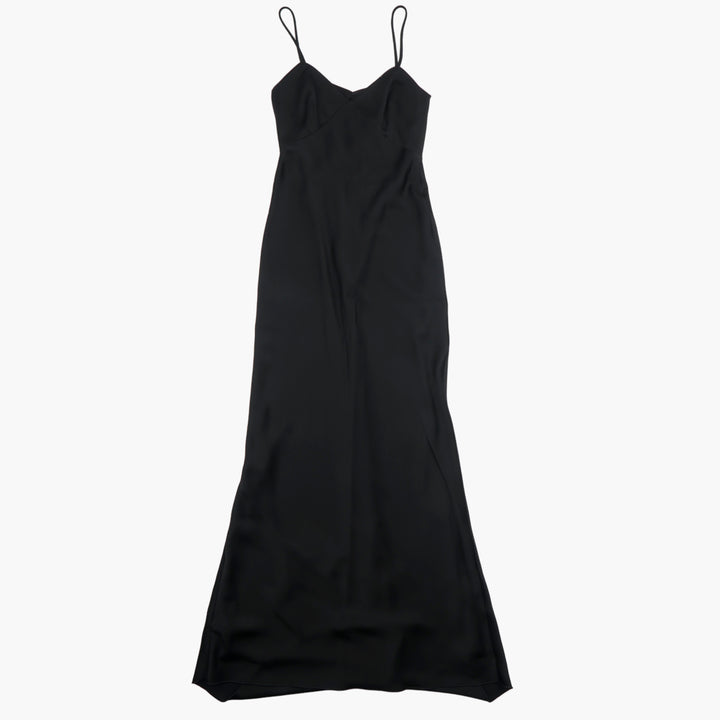 Max Mara Nero Spaghetti Strap Dress - Elegante Moda di Lusso