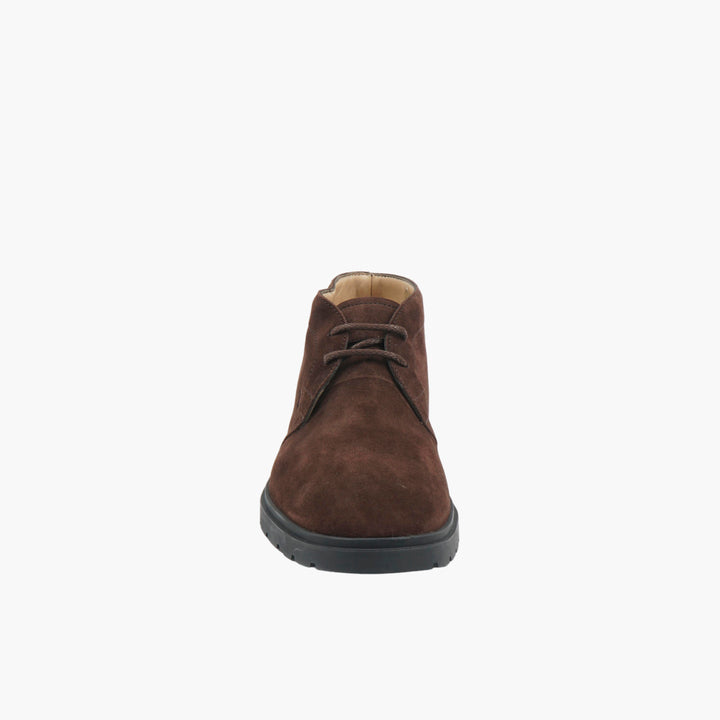 TOD'S Men's Dark Brown Suede Desert Boots Made in Italy