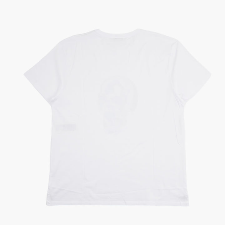 ALEXANDER MCQUEEN White-Multi T-Shirt with Artistic Skull Design