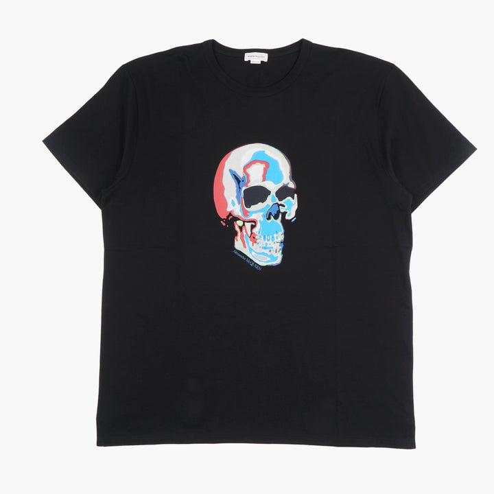 T-shirt con grafica teschio multicolore Alexander McQueen