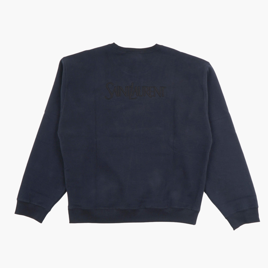 SAINT LAURENT Blue Minimalist Design Sweatshirt