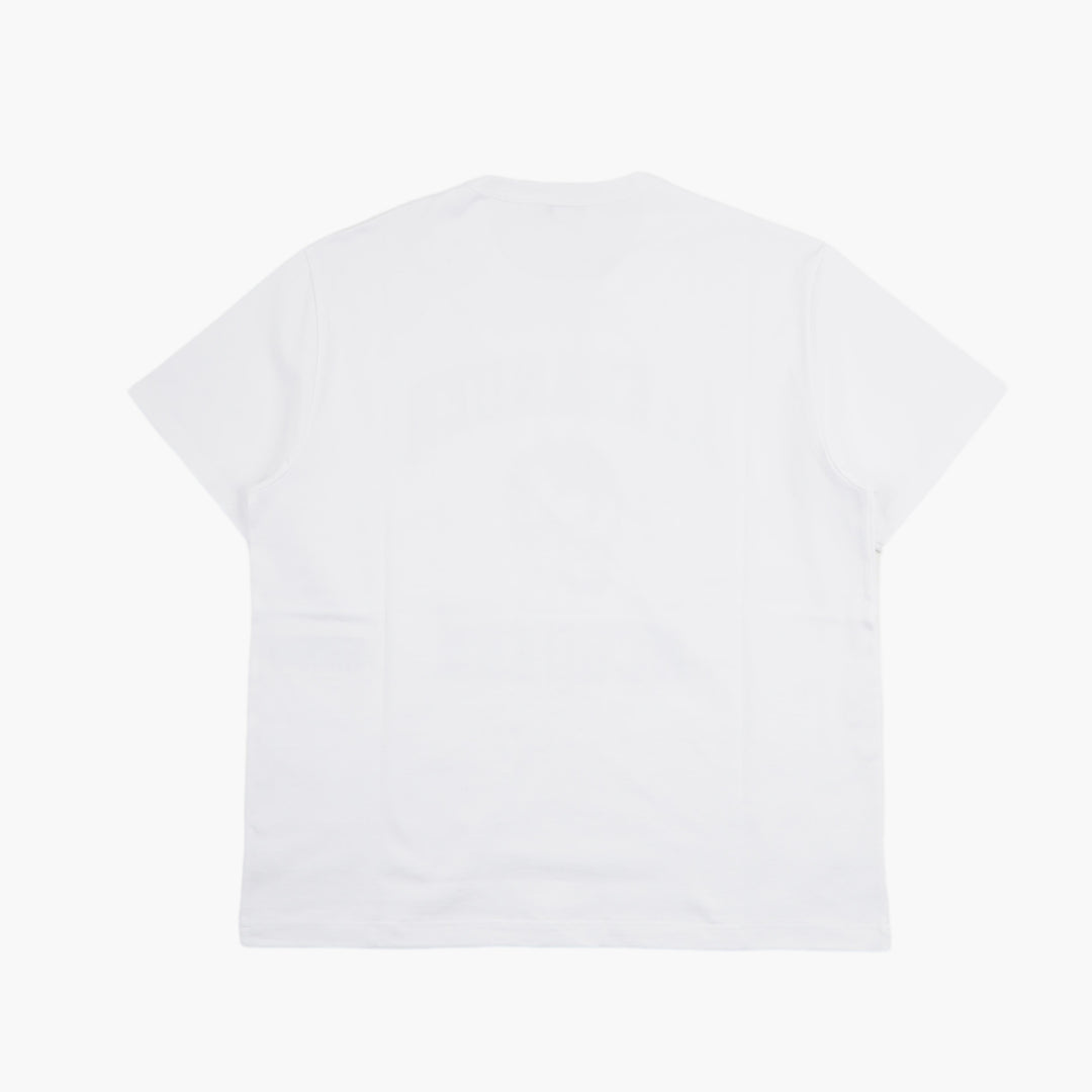 ALEXANDER MCQUEEN Skull Motif Logo T-Shirt in White, Made in Italy