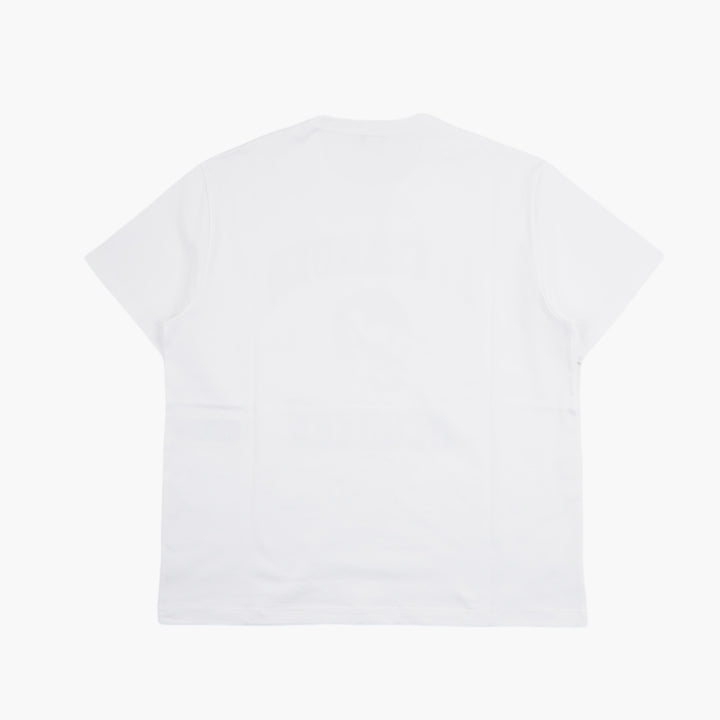 ALEXANDER MCQUEEN T-shirt con logo e motivo teschio in bianco, realizzata in Italia