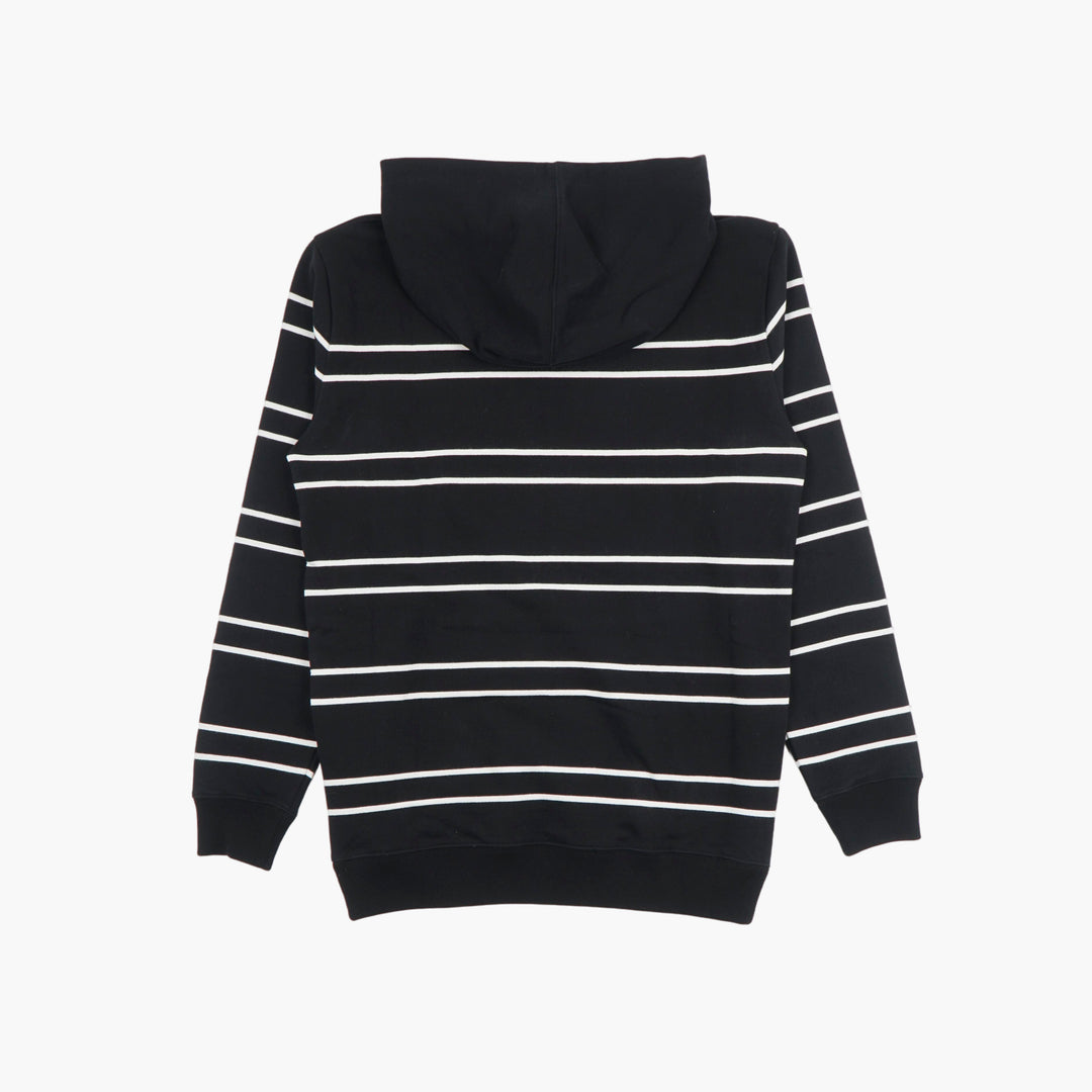 SAINT LAURENT Striped Hoodie in Nero - Made in Italy