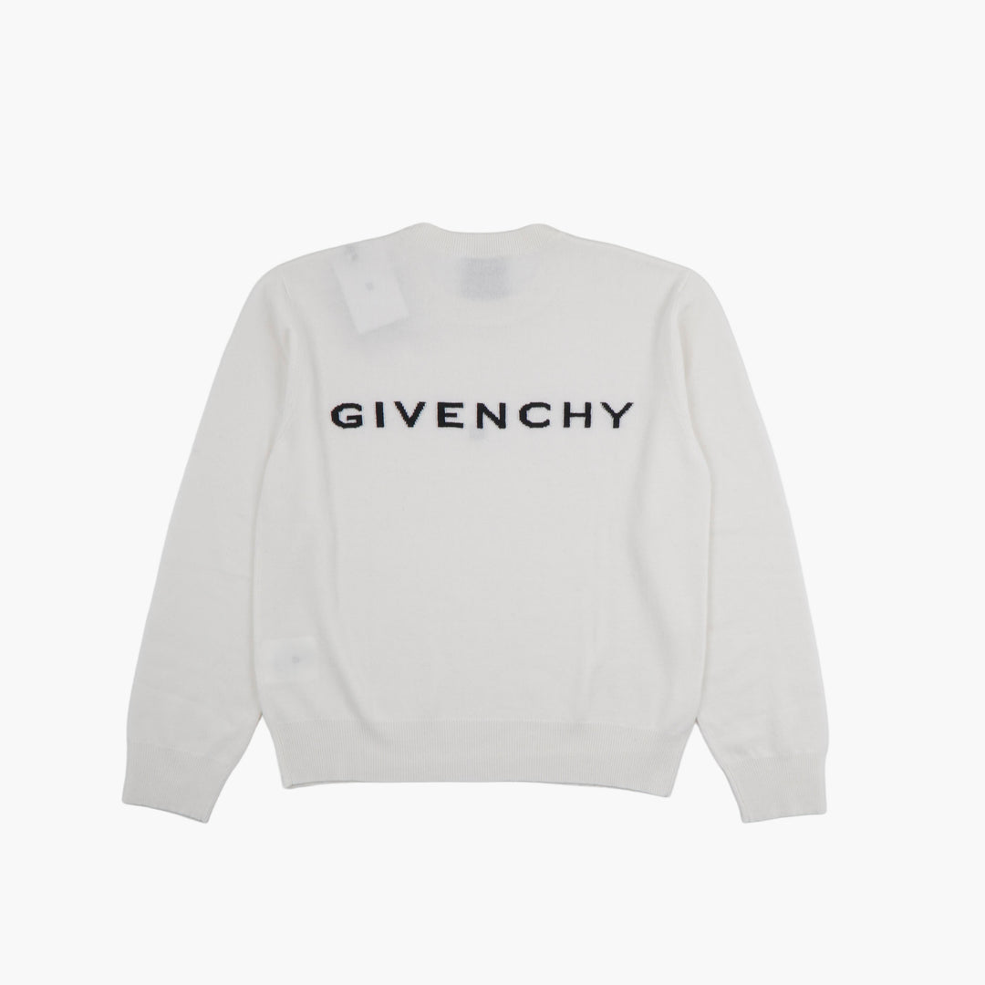 GIVENCHY Premium Minimalist Logo Sweatshirt - Bianco