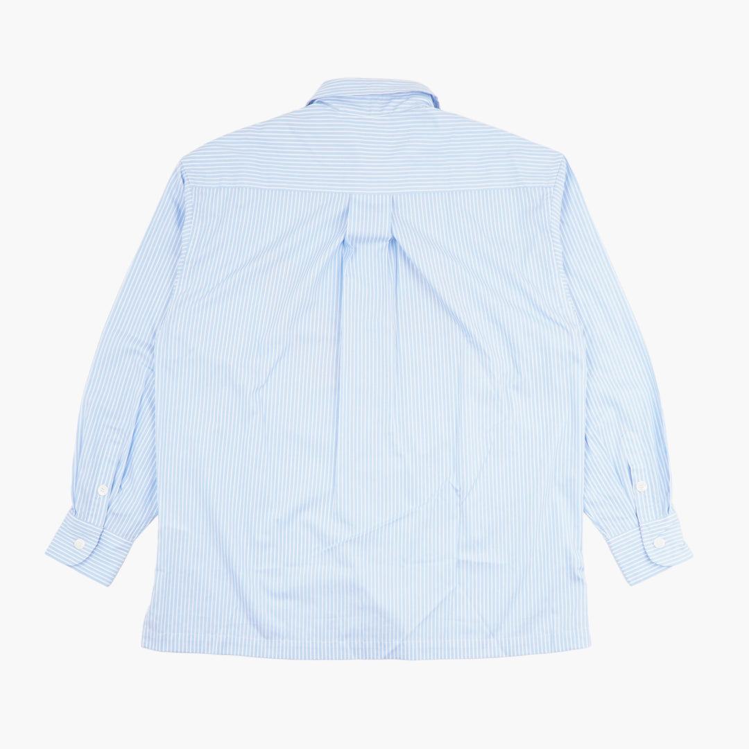 KENZO Men's Light Blue Logo Striped Shirt