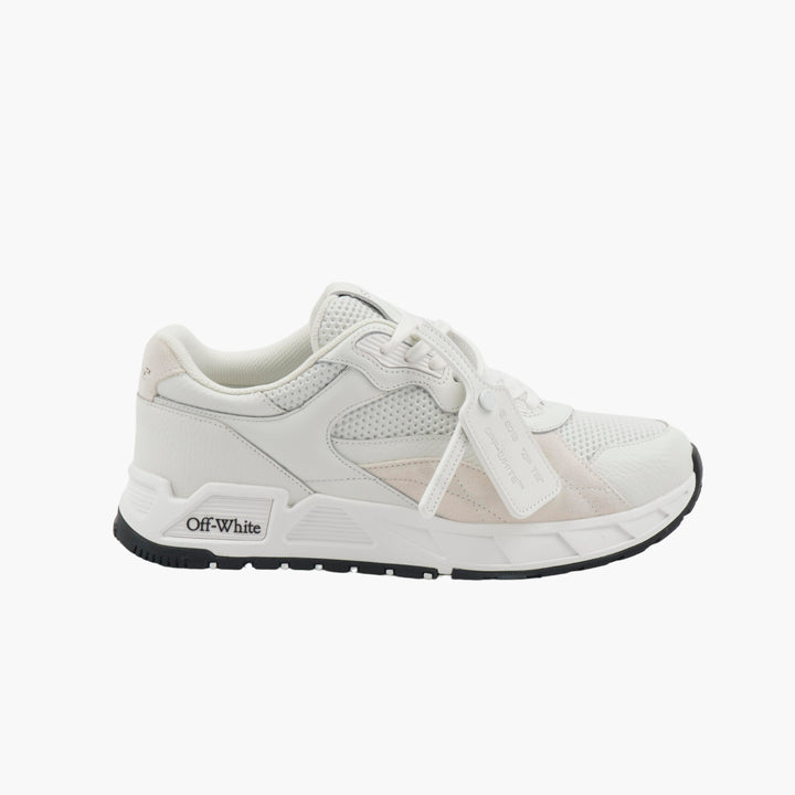 Off-White Urban Style Sneakers in White-Beige with Signature Zip-Tie Detail