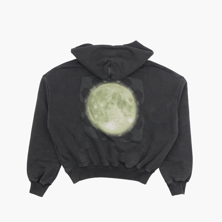 OFF-WHITE Contemporary Grey-Green Hoodie with Minimalist Design