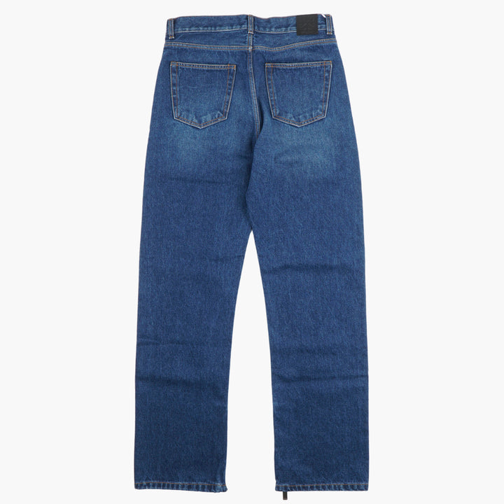 OFF-WHITE Denim Jeans with Signature Branding - Straight Leg Fit