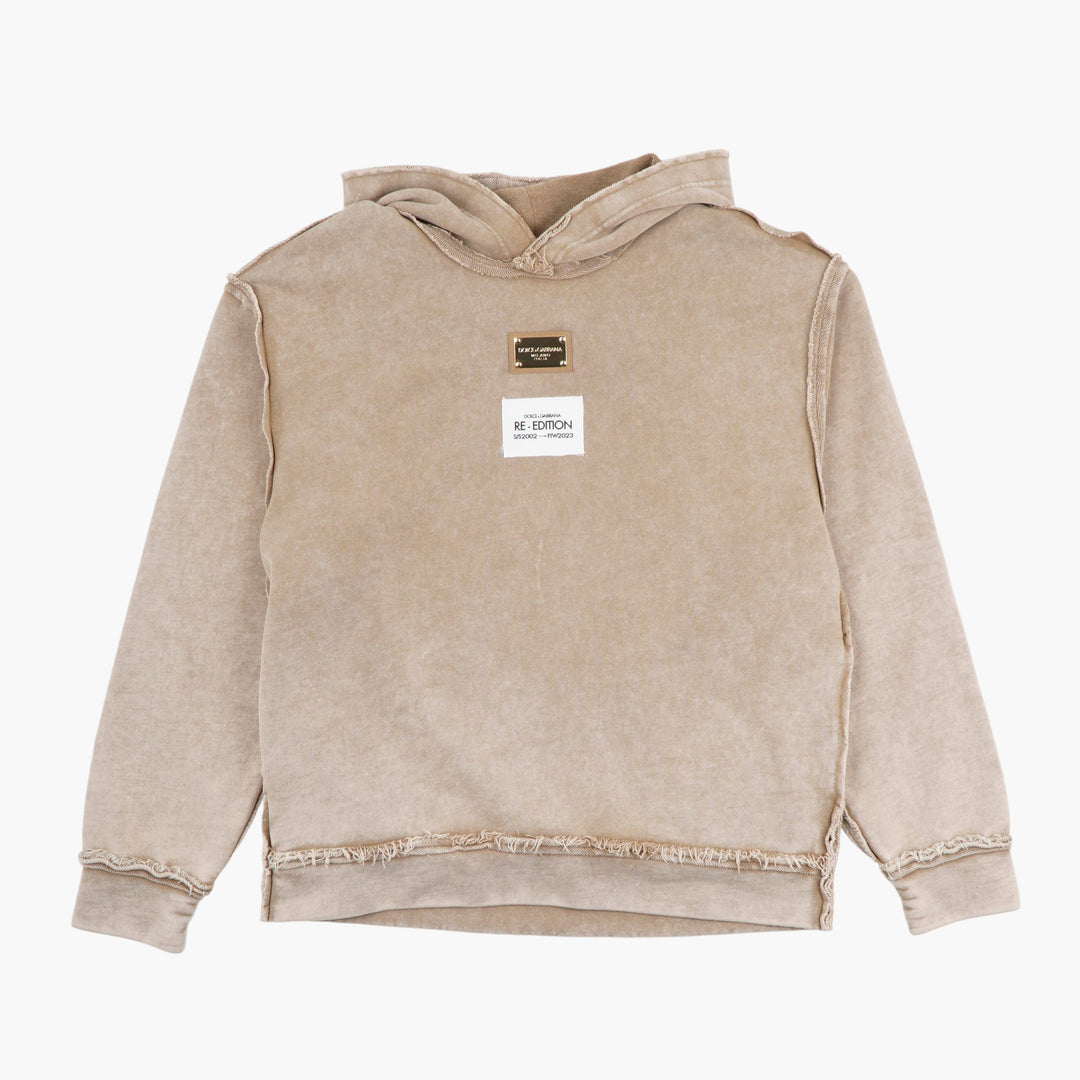 Dolce &amp; Gabbana Beige-Multi Luxury Hoodie Made in Italy