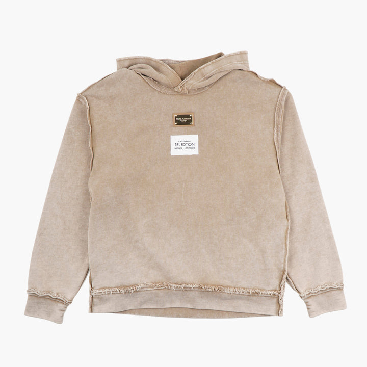 Dolce & Gabbana Beige-Multi Luxury Hoodie Made in Italy