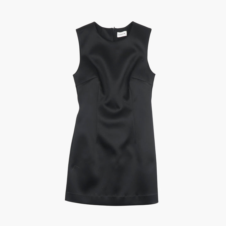 PAROSH Elegant Black Sleeveless Dress - Made in Italy