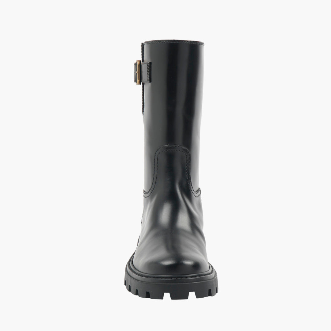 TOD'S Black Leather Boots with Buckle Detail - Elegant and Durable Footwear