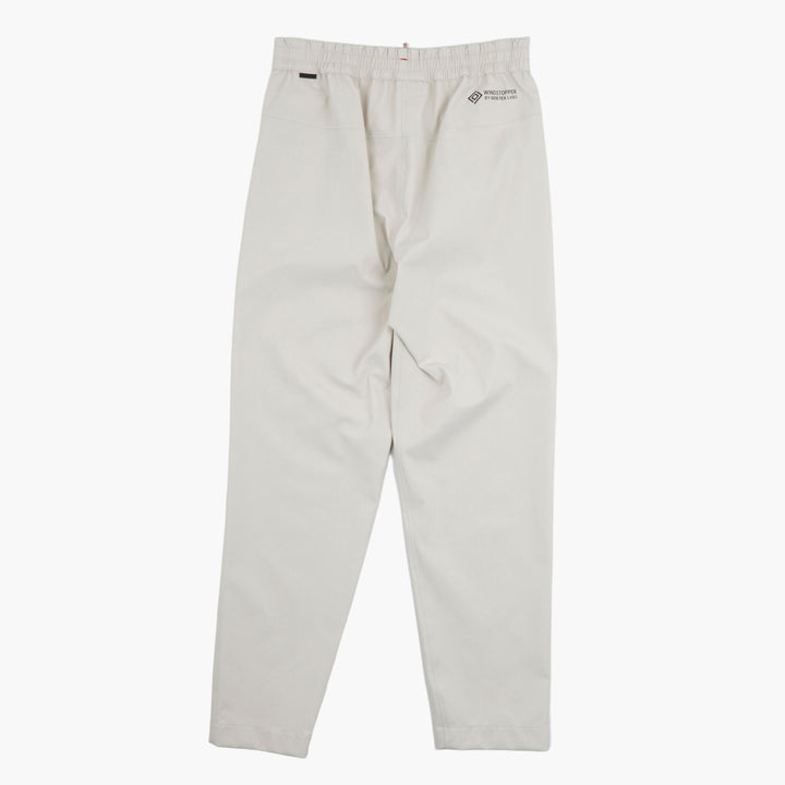 Moncler Beige-Black Trousers with Zippered Pockets and Buttoned Waistband