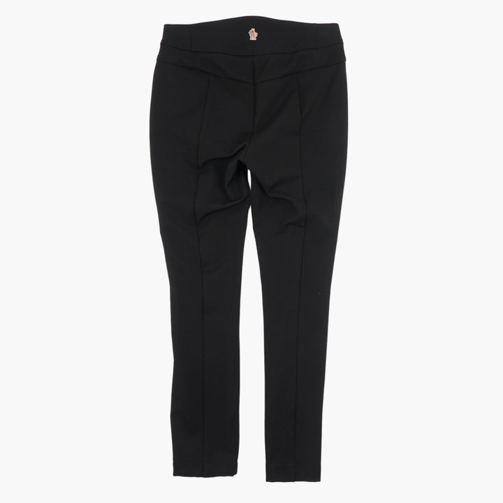 MONCLER Nero Slim Fit Trousers with Elegant Zipper Details