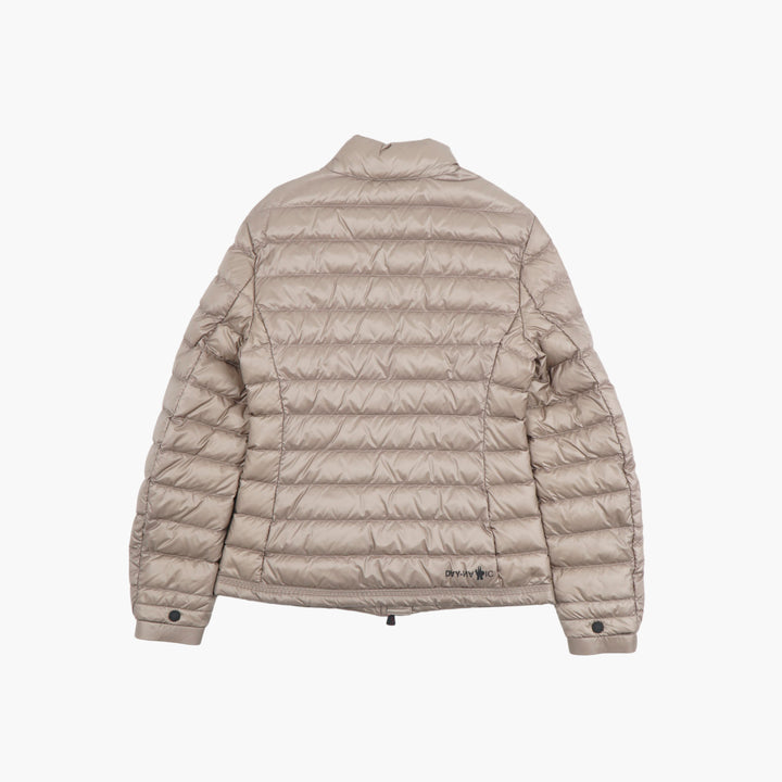 Moncler Beige Puffer Jacket with High-Quality Down Insulation