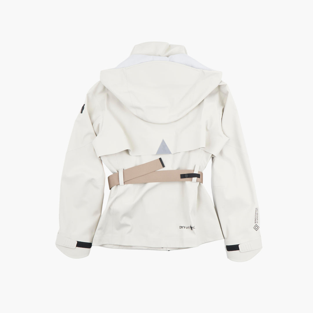 MONCLER Women's Belted Hooded Jacket in Beige-Multi