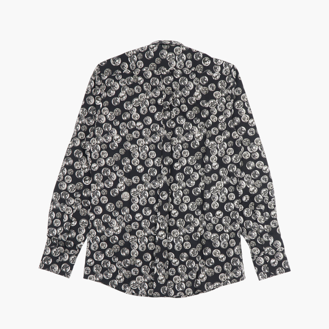 Dolce & Gabbana Elegant Black and White Pattern Shirt - Made in Italy