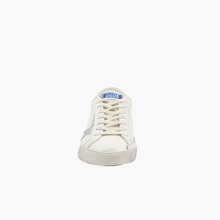 Golden Goose Sneakers White-Grey with Distressed Aesthetic Made in Italy