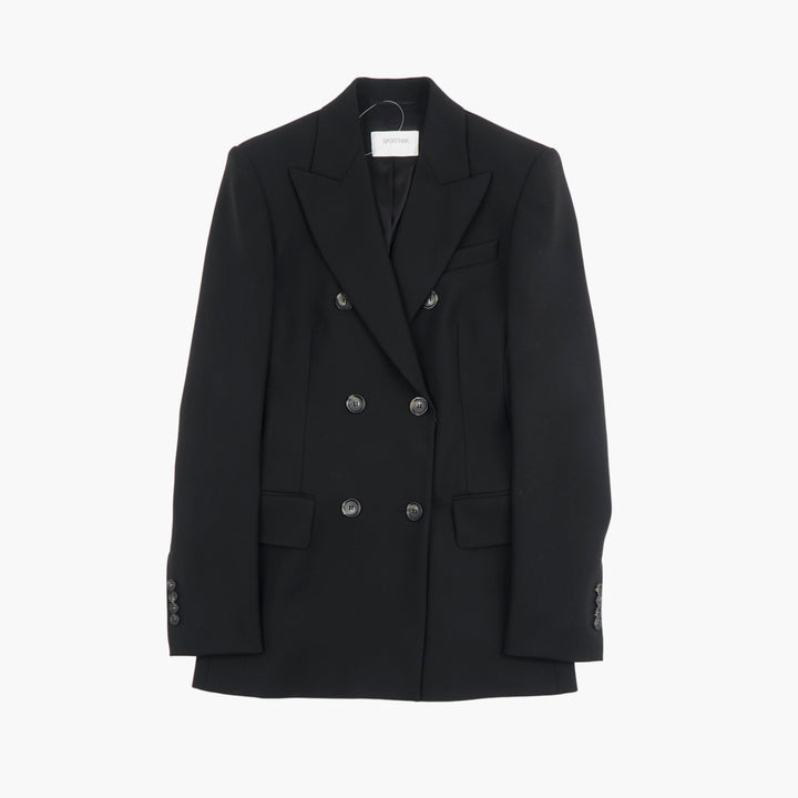 Max Mara Black Double-Breasted Tailored Blazer for Women