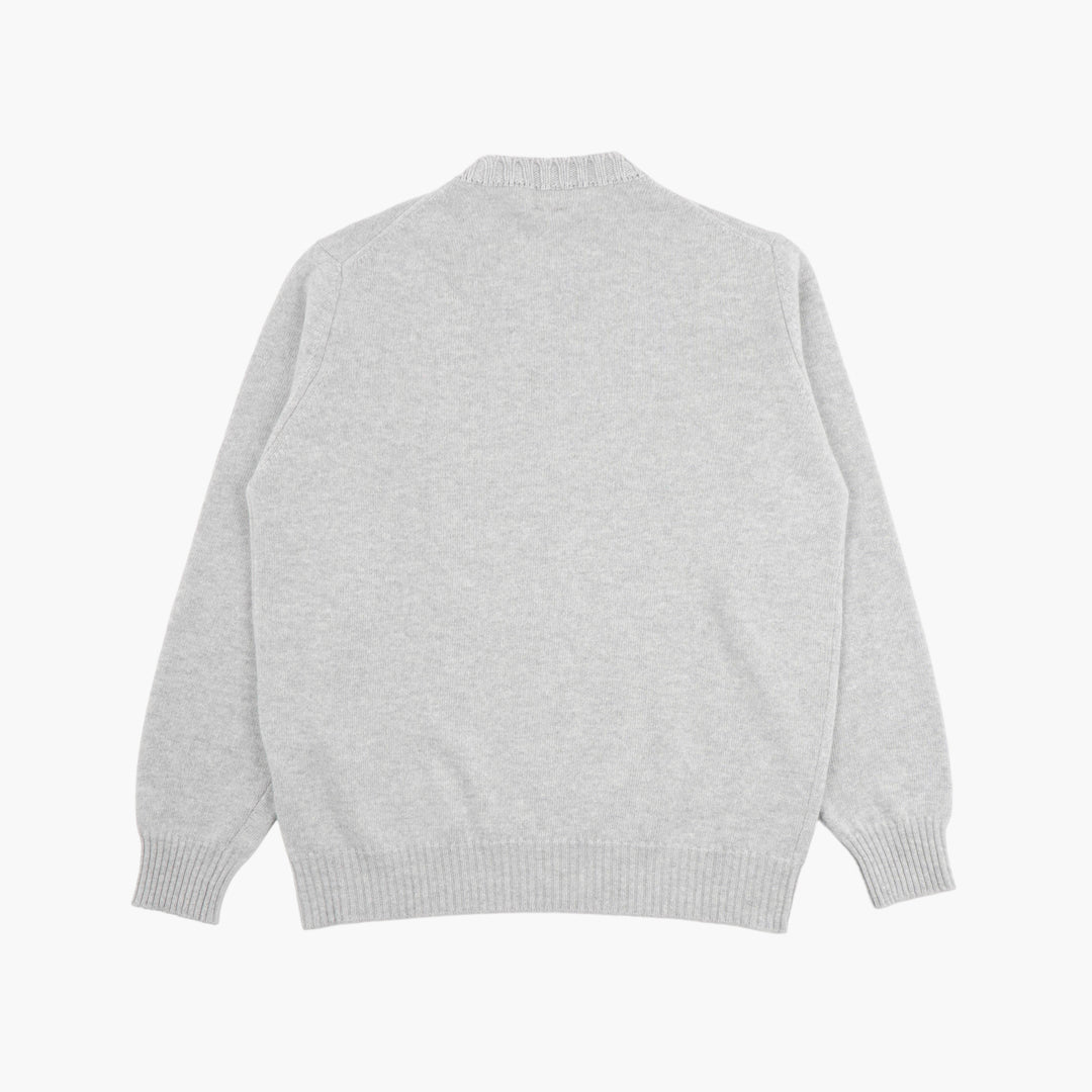 Eleventy Crew Neck Sweater in Light Grey