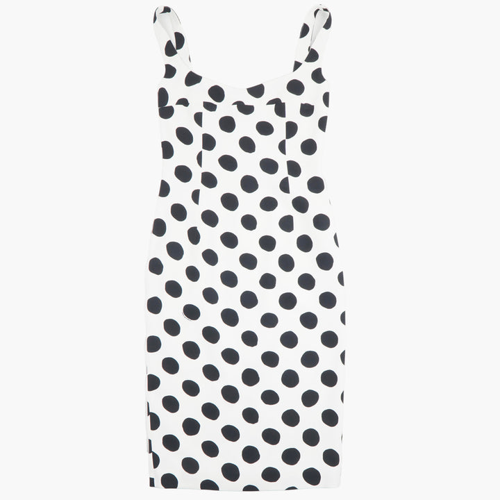 MARNI Polka Dot Dress - Elegant Black Polka Dot Design on White Background