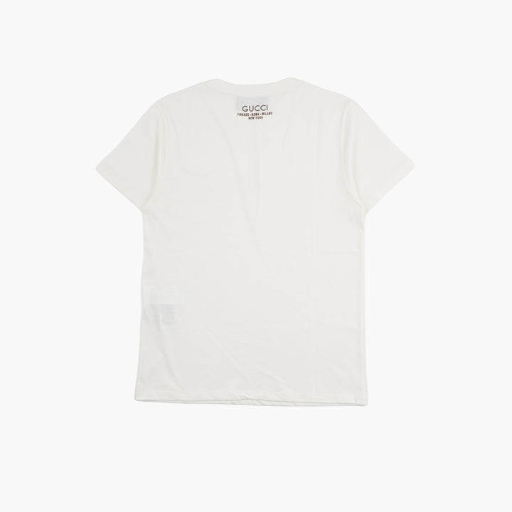 GUCCI Bianco Short-Sleeve T-Shirt - Made in Italy