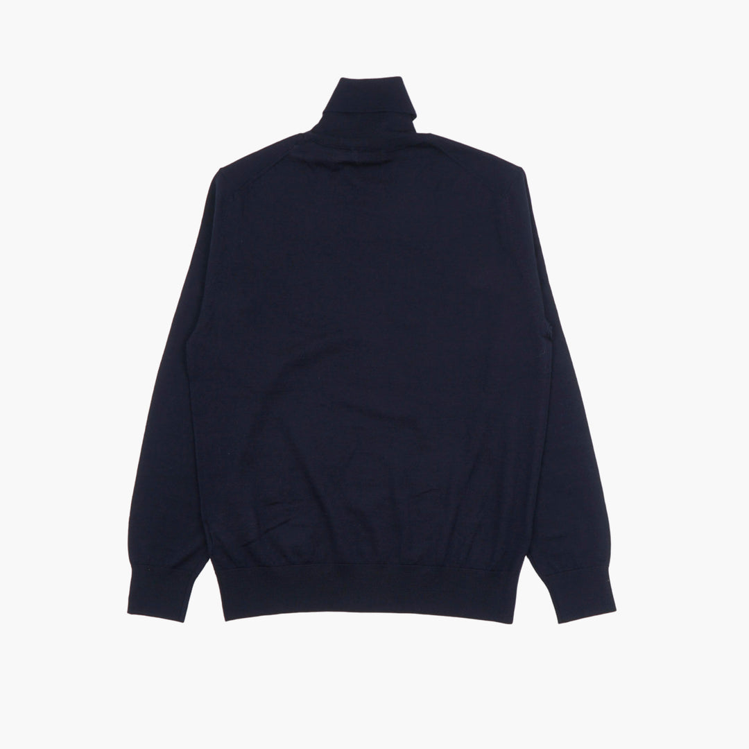 Maglione a collo alto Ballantyne in blu navy - Maglieria di lusso elegante e versatile